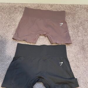 Gymshark Black and Mauve Workout Shorts